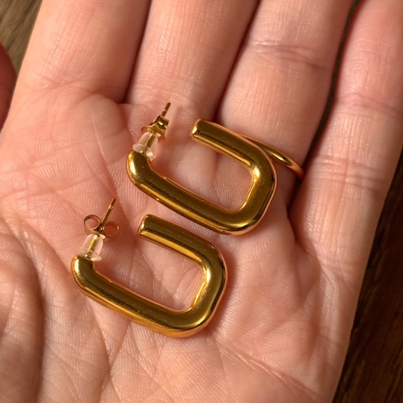 Anointed Beauty Boutique Jewelry - Chic Gold Plated Hoop Earrings